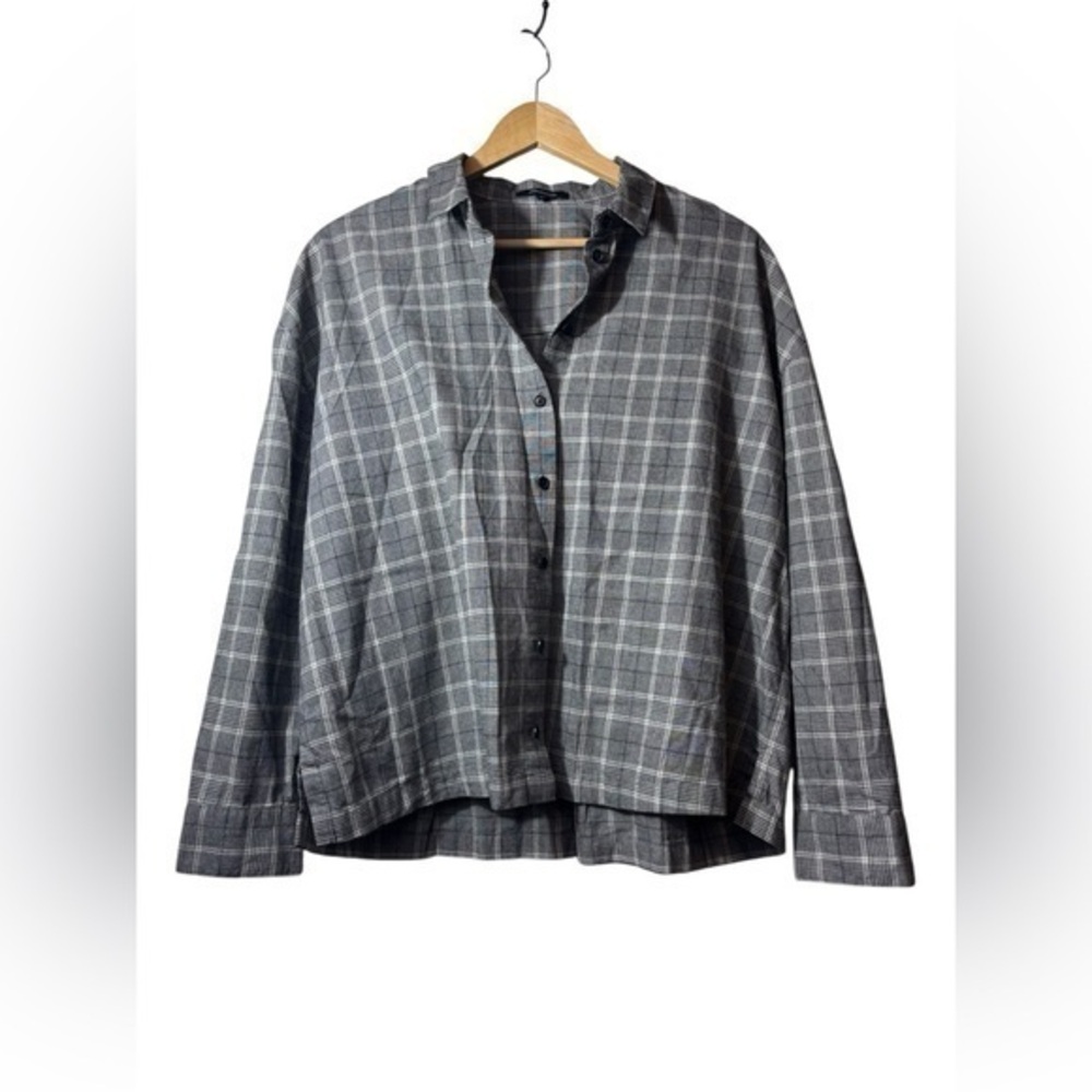 MADEWELL plaid button up shirt top medium